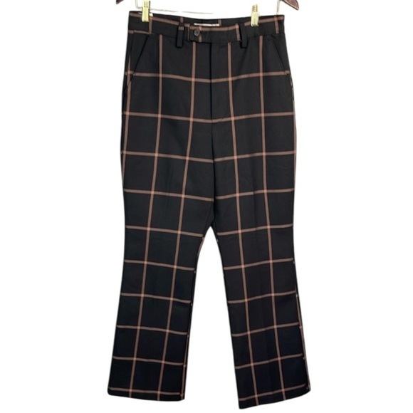 Levi’s Premium Math Club Flare Trousers Bonnie Plaid Rinse Wool Blend Size 29 - Picture 3 of 13